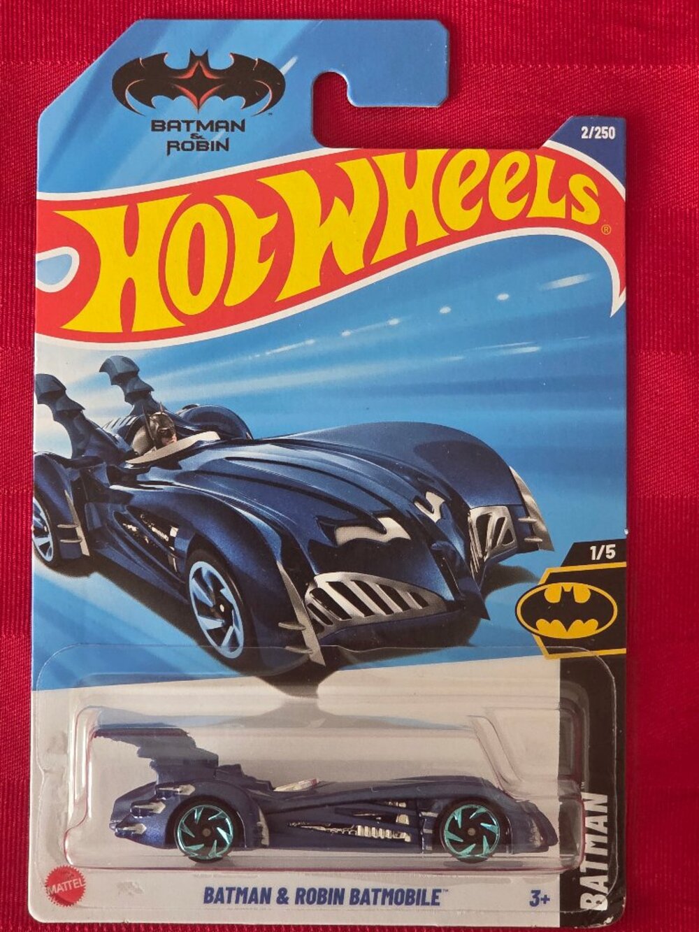 2024 HOT WHEELS, BATMAN AND ROBIN BATMOBILE, #1, MINT IN THE PACKAGE!!!